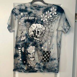 Graphic Tee: Blue Tye Dye